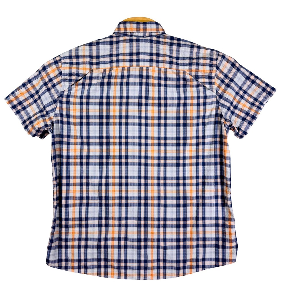 Eddie Bauer‎ Mens L Classic Fit Plaid Short Sleeve Button Up Seerseeker Shirt - Picture 3 of 7